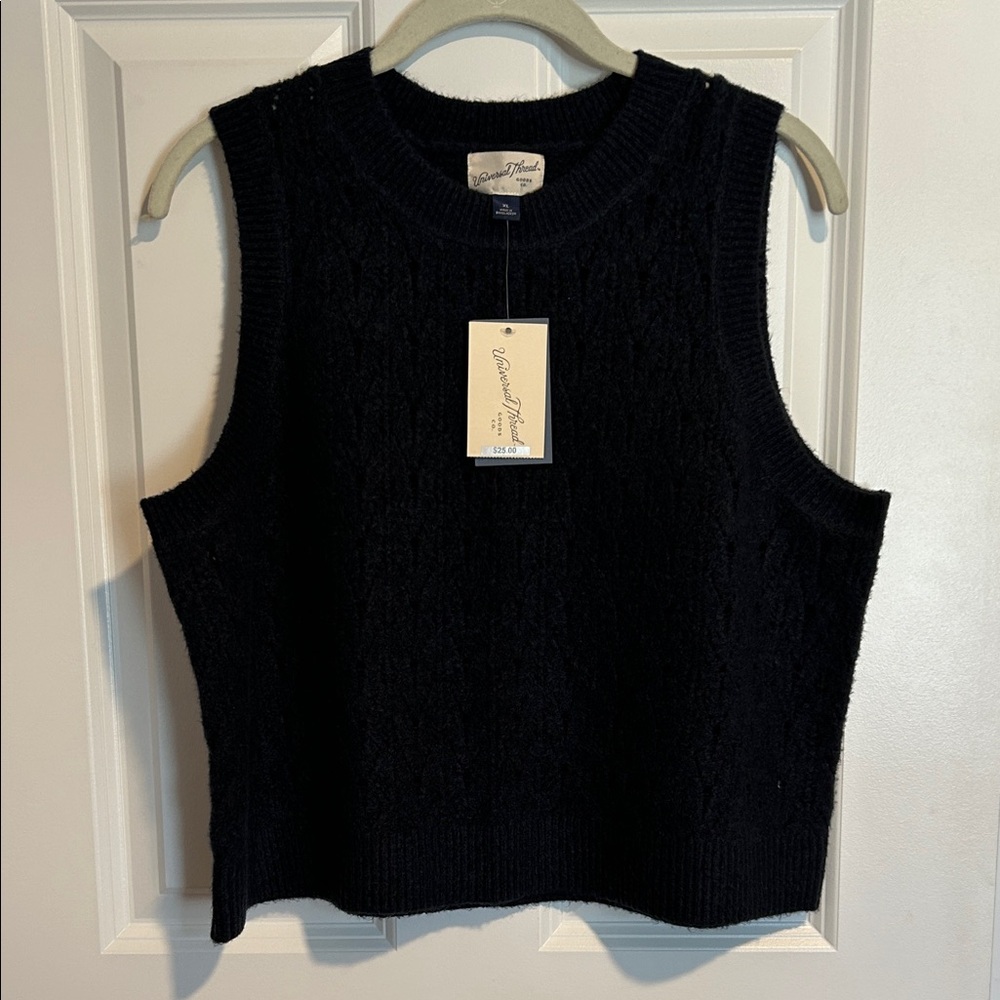 NWT Universal Thread Navy Blue Sweater Vest Women's Size XL